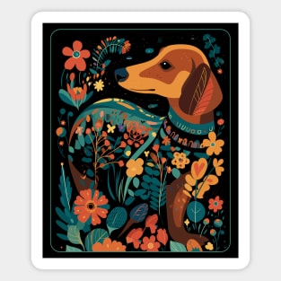 Dachshund, Doxie Dog Cottagecore Aesthetic Magnet